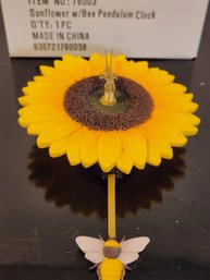 Brand New 6' Ibis And Orchid Wall Clock ( Sunflower With Bumblebee Pendulum )