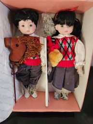 1989 Hand Crafted Asian Porcelain Dolls #3