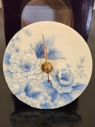 Brand New 4'Ibis And Orchid Ceramic Wall/tabletop Clock ( Secret Garden )