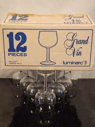 Vintage Luminarc Balloon Wine Glasses In Original Box