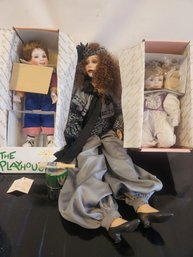 3 Factory Packaged Porcelain Dolls #20,