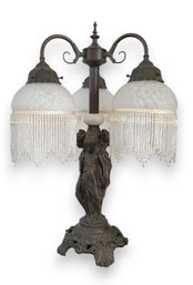 Gorgeous Three Graces Table Lamp Art Glass Shades