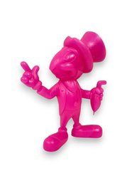 Disney 1971 Bright Pink Hard Plastic Jiminy Cricket Figure