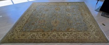 Large Decorative Area Rug With Floral And Medallion Motifs.