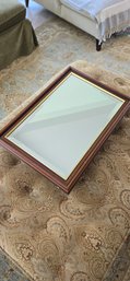 Vintage Traditional Rectangular Beveled Wall Mirror With Gold Fillet Detail