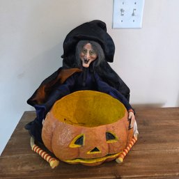 Department 56 Witch Pumpkin Candy Bowl