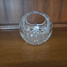 Vintage Hand-cut Glass Basket