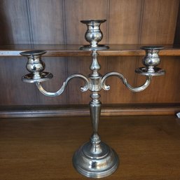 Vintage Silver-plated Three-arm Candelabra