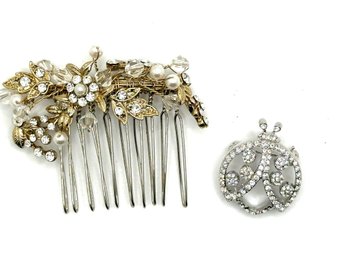 Pretty Costume Jewelry Hairclip & Ladybug Pin