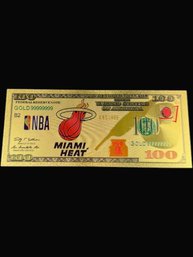 Collectible NBA Gold Colored Bill Miami Heat