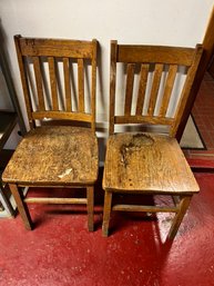 Pair Of Oak Desk Chairs