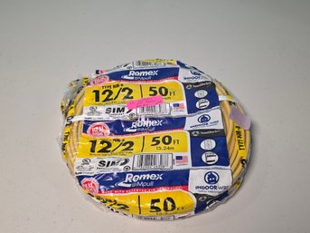 New Southwire Romex SIMpull 12/2 NM-B Indoor Electrical Wire - 50 Ft