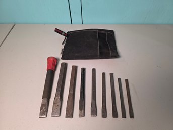 Assorted Cold Chisel Set - Hard Cap & Other Brands - Includes 3/8', 1/2', 5/8' & More