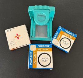 Optical Filters With Foldable Ansco Magnifier Untested