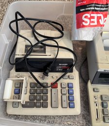 2 Sharp Adding Machines Untested
