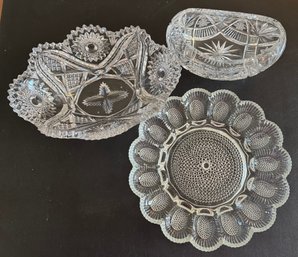 3 Pieces Vintage Glass