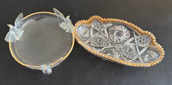 2 Pieces Vintage Glass