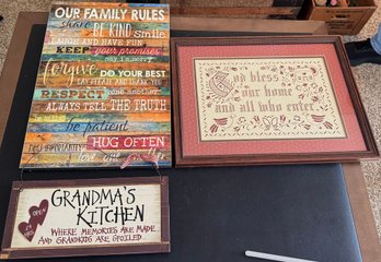 3 Miscellaneous Wall Hangings