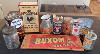 Vintage Lot Of Baking And Food Product Containers