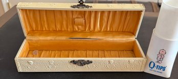 Vintage Glove Box And Q-tip Holder