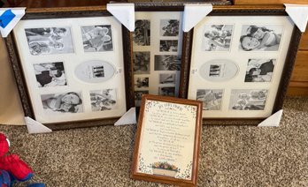 3 Collage Wall Hangings Unused And One Additional Wall Hanging