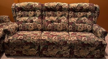 Flowered Reclining Sofa