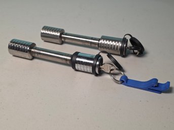 Pair Of Master Lock Long-Shackle Locks With Keys