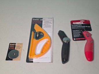 Carpet Cutting Tool Lot - Roberts Pro Carpet Knife, Carpet Cutter & Accessories