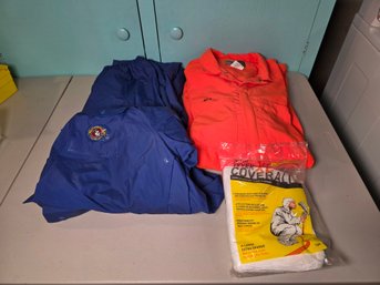 Protective Workwear Lot - Tyvek Coverall, WearGuard Coverall & Stearns Rain Suit - XL/2XL