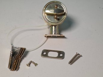 Arrow Brass-Finish Deadbolt Lock With Keys & Hardware