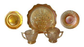 Jeanette Carnival Glass & More Grouping