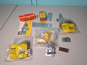 Vintage Stanley Hardware Lot - Safety Hasp, Screen Door Sets, Hinges & Assorted Hardware
