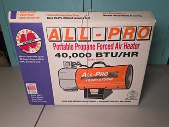 All-Pro 40,000 BTU Portable Propane Forced Air Heater - Original Box