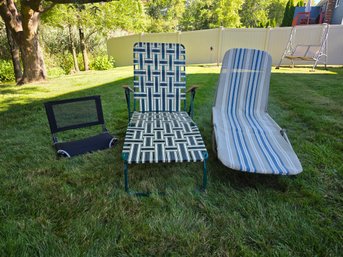 Outdoor Seating Lot - Cascade Mountain Tech Stadium Seat, Webbed Lounge Chair & Folding Chair