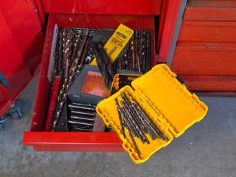 Large Assorted Drill Bit Lot - DeWalt, Stanley, Huot Drill Index & More