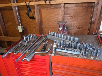 Large Craftsman Socket & Breaker Bar Lot - Assorted SAE & Metric