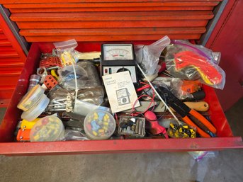 Electrical Testing & Small Hardware Lot - Sears Multitester, Ross Gauges & More