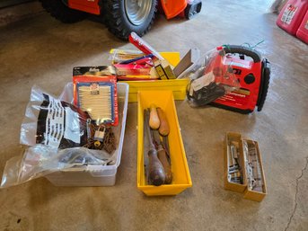 Motor Trend Compact Jumpstart With Utility Knives, Air Filter & Assorted Shop Supplies