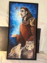 St Francis Assisi  Painting With Animals