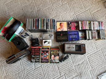 CD's, DVD's, Cassettes, Clock, Clock Radio, Vintage Camera, Electronics