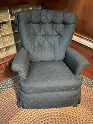 Recliner, No Electric, Blue With Floral Design