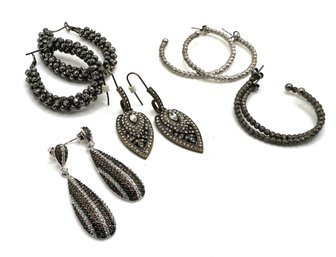 Five Pairs Costume Pierced Earrings