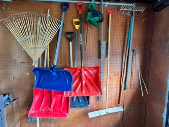 Winter And Summer Tools, Shovels, Rakes, And More