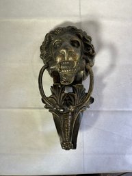 Brass Toscano Florentine Lion Door Knocker