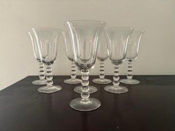 Set Of 8 Vintage 'Candlewick Style' Water Goblets