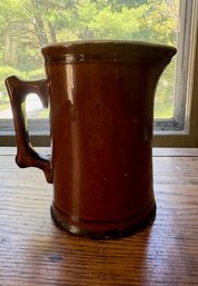 Brown Glazed Ceramic Pitcher