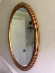 Oval Gold Framed Wall Mirror #2