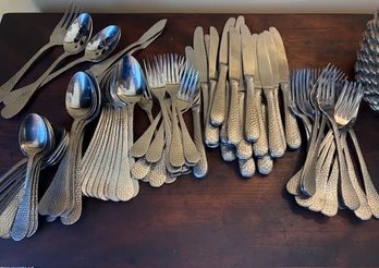 Wallace Hammered 18/10 Stainless Steel Flatware