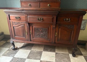 Side Board With Carved Panel Doors