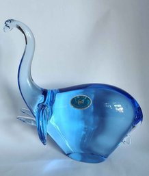 Miloslav Janku Blue Glass Elephant